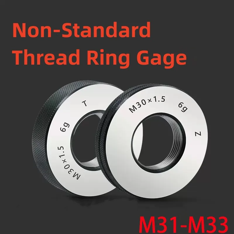 

1SET(1*GO+1*NOGO)M31-M33 Non-Standard Metric Fine Tooth Thread Ring Gauge Measure 6g Tool M31M32M33 X1.5 0.5 1.25 0.75 1 2 3