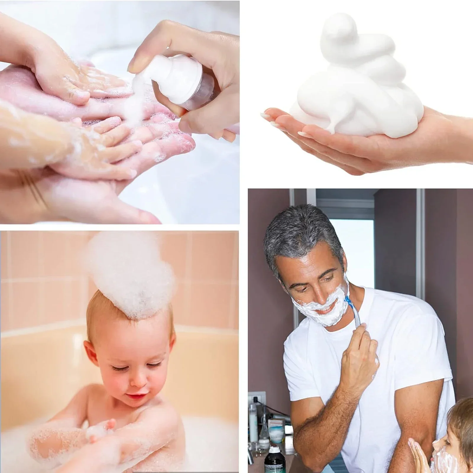 Foam pump bottle 12pcs 2oz/60ml Travel Foam Pump Bottle Lash Shampoo Bottles for Hand Sanitizer Liquid
