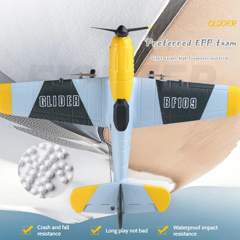 RC Airplanes New Bf109 Remote Control Bomber Z61 Fixed Wing Electric Model Three Channel Foam Rc Aircraft Toy 4