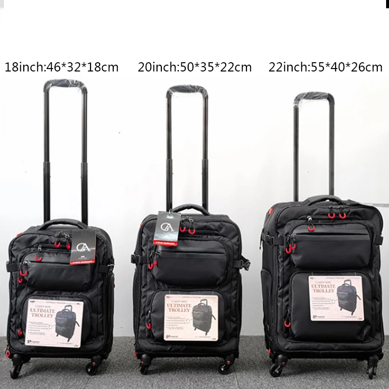 20 Inch Business Travel Rolling luggage bag Trolley bag with wheels Travel Suitcase Oxford Waterproof Backpack Wheeled Backpack images - 6