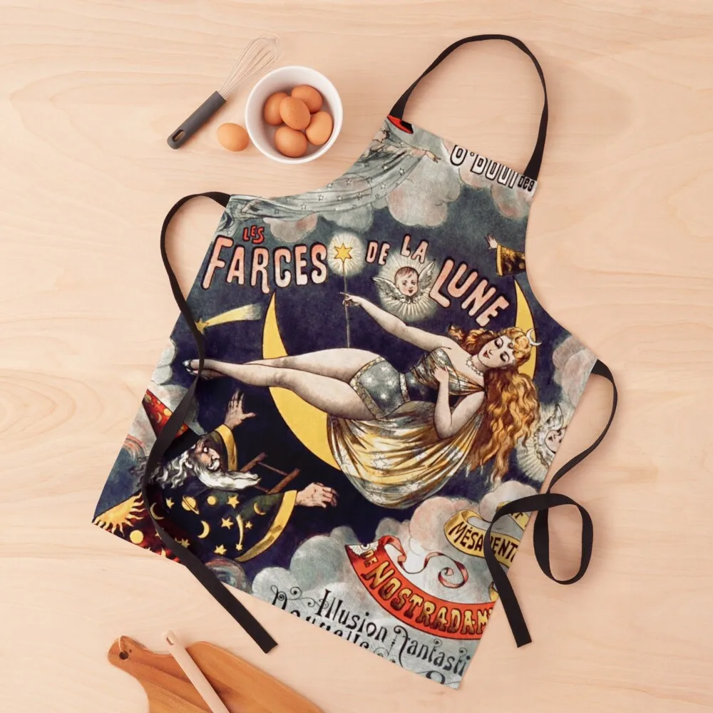 

LES FARCES DE LA LUNE Apron Custom Kitchen Apras Man For Man Apron