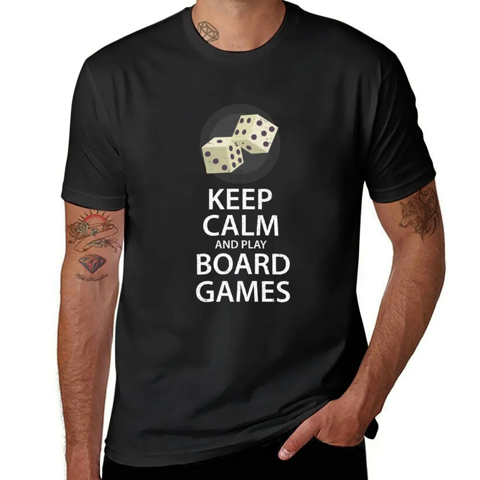 

Keep Calm and Play Board Games T-shirt Aesthetic clothing for a boy plus sizes t shirt for men