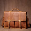 LUOKIR Vintage Crazy Horse Briefcase Travel Genuine Leather Handbag Luxury Men's Messenger Computer Shoulder Bag 14 Inch Laptop 4