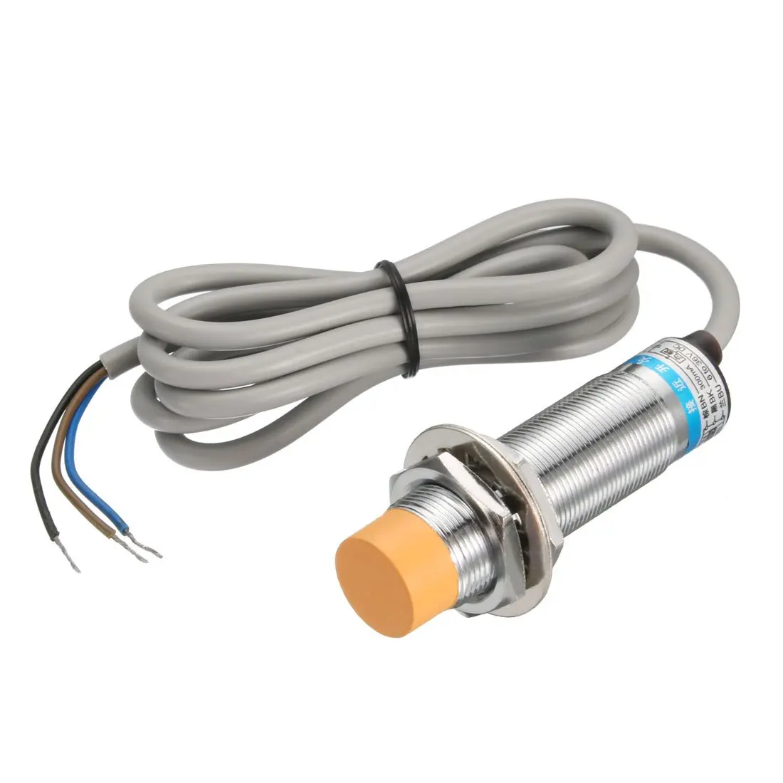 노란색 접근 센서 유도 형 근접 센서 스위치 M8 M12 M18 30 4mm DC 12V AC 110V NO NC NPN PNP 감지 금속 스위치