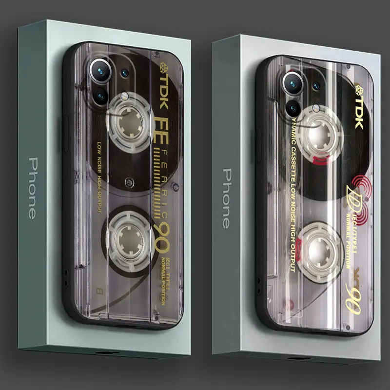 Vintage Music Tapes Cassette Phone Case - Retro Soft Cover Design