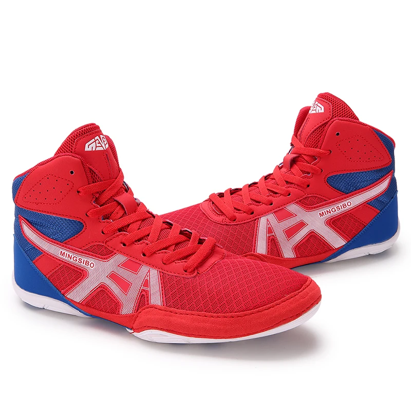 32-47# Unisex Wrestling Shoes KID Adolescents Professional Training Competition Shoes Adult Boxing Squat Hard Pull