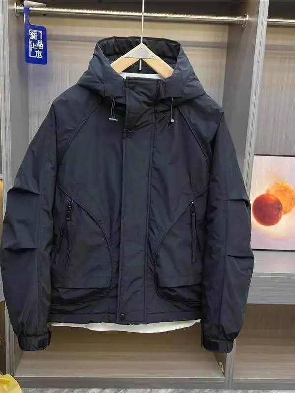 새로운 스타일 캐주얼 코튼 재킷 남성용 올매치 봄 가을 겨울 두꺼운 아웃도어 의류 순색 작업복 코트