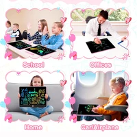 Tablette de dessin rechargeable de 16 pouces, tablette d'écriture, tableau magique pour enfants, tableau familial/de bureau, jouets de voyage pour enfants, cadeaux 6