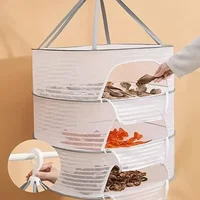 1pc Drying Rack 1-3 Layers Folding Fish Mesh, Non-Toxic Polyester Fiber Netting, Hanging Drying Fish Net, For Shrimp Fish Fruit 1