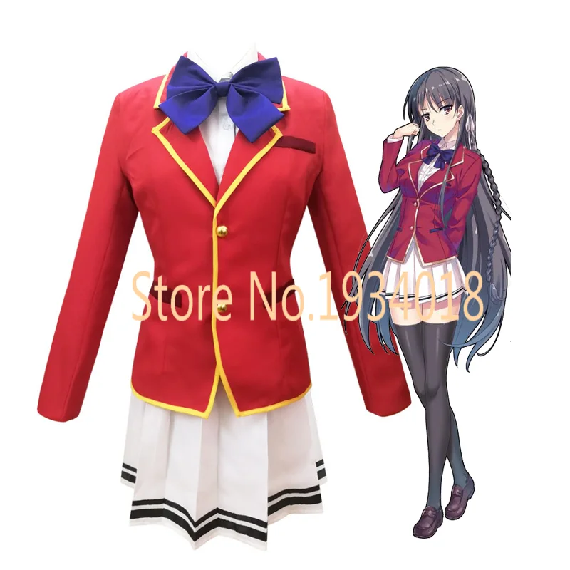 

Classroom of the Elite Horikita Suzune Kushida Kikyou Sakura Airi School Uniform Coat Shirt Skirt Outfit Cosplay Costumes