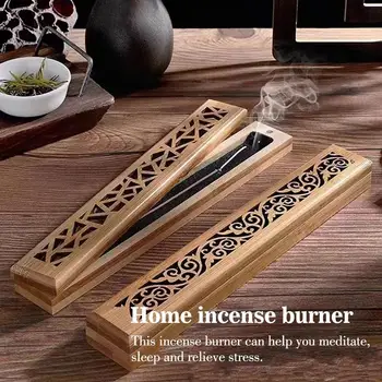 Natural Bamboo Board Incense Holder Anti-Ash Flying Incense Stick Holder Japanese Style Bamboo Incense Ash Catcher
