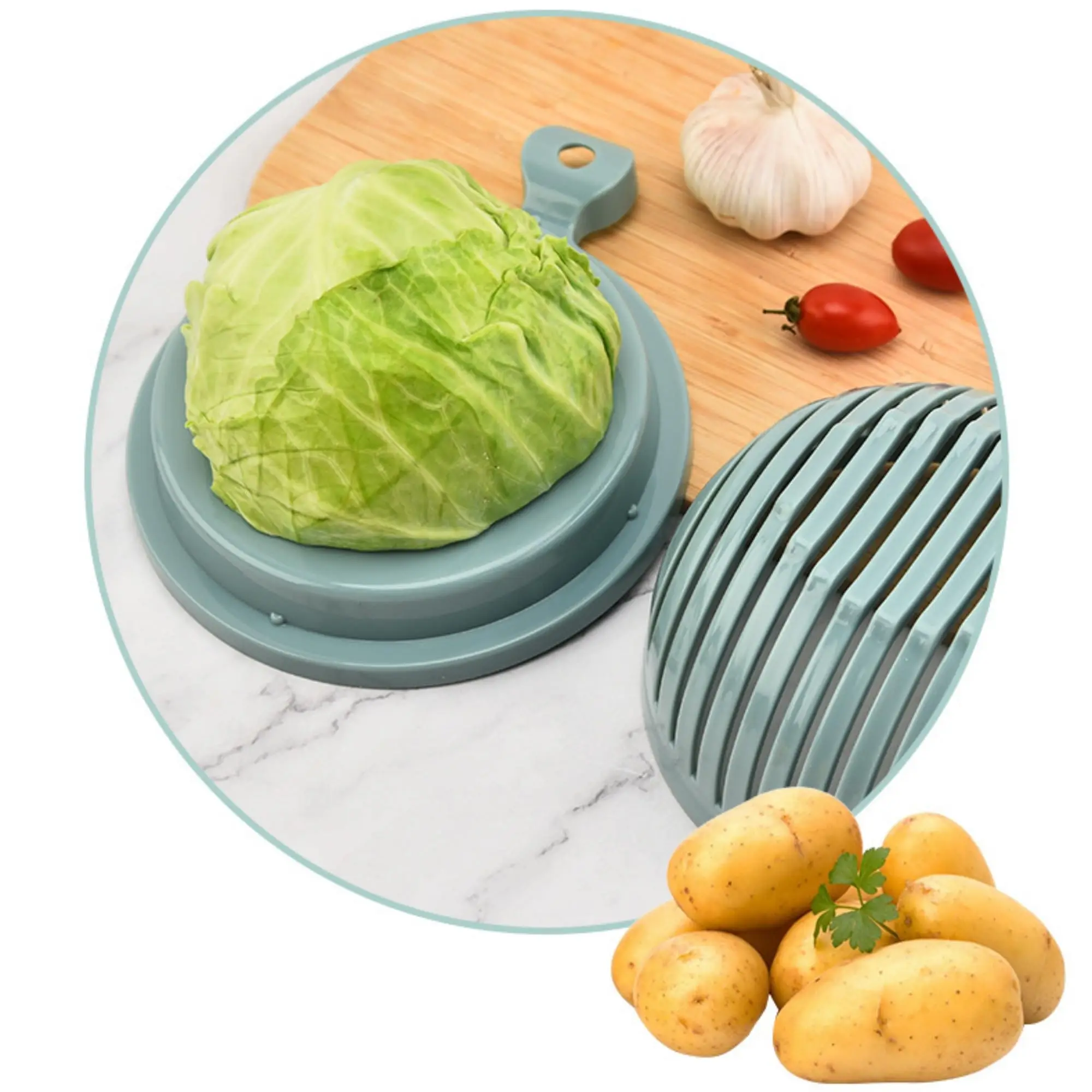 Fruit and vegetable cutting bowl salad chopper fruit and vegetable slicer kitchen gadgets