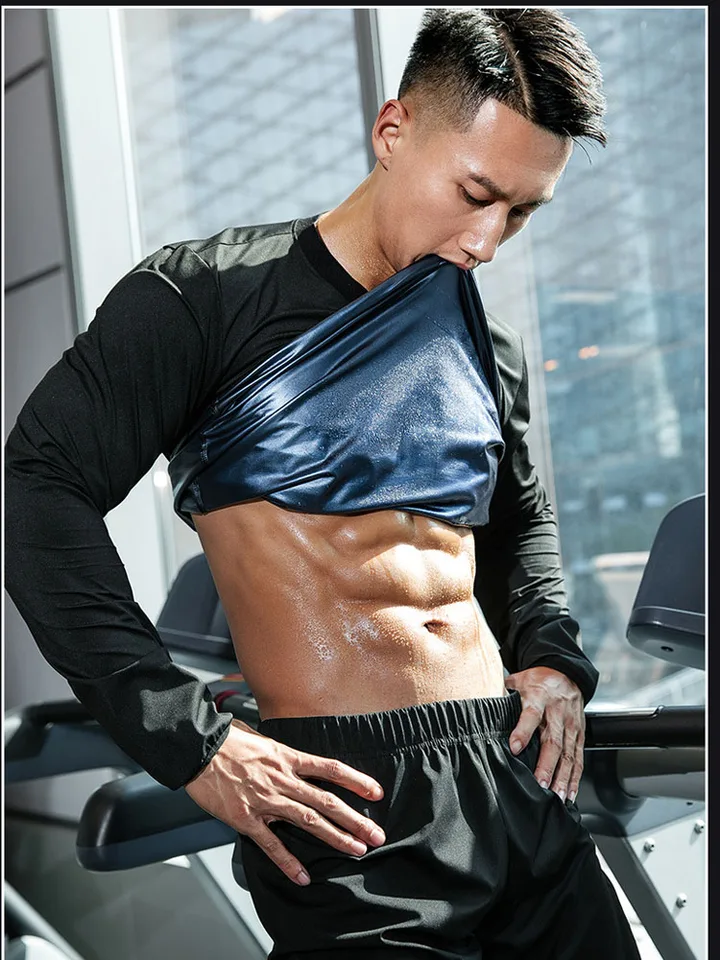 Gilet da sauna da uomo, per sauna, per il fitness, per allenamento termico, per la sauna, per il sudore, per la sauna, S-4Xl, argento, XL