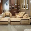 Linlamlim Living Room Italian Leather Couches | Luxury L-Shaped Genuine Leather Sectional Sofa Sets with USB, Bluetooth Speaker 3