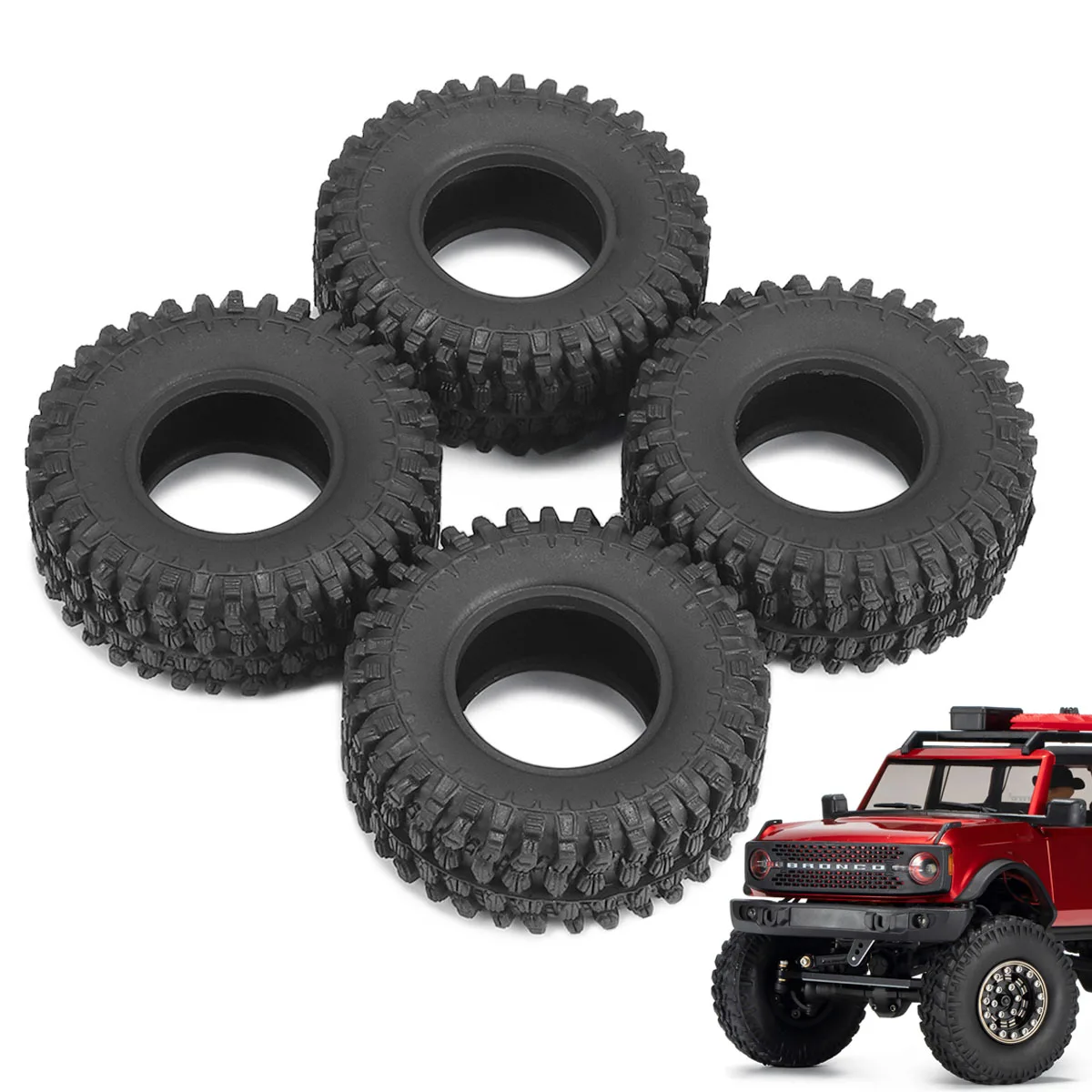 1.0 "Beadlock Cerchioni 50Mm Pneumatici Ottone 1/24 1/18 Rc Crawler Axial Scx24 Trx4M Enduro24 Bronco Parti Di Aggiornamento