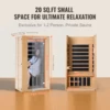 VEVOR Far Infrared Wooden Sauna Room Home Sauna Spa for Person Low EMF Far Infrared Hemlock Wood Sauna with Tempered Glass Door 6