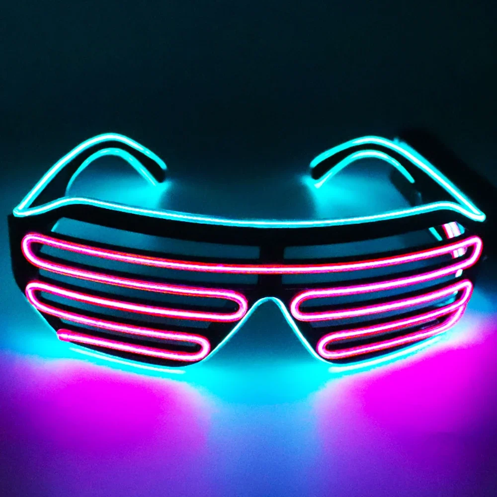 LED Wireless Glow-in-the-dark Glasses Neon Twinkling Sunglasses Suitable for Halloween Christmas Carnival Party glow sunglasses glow glasses