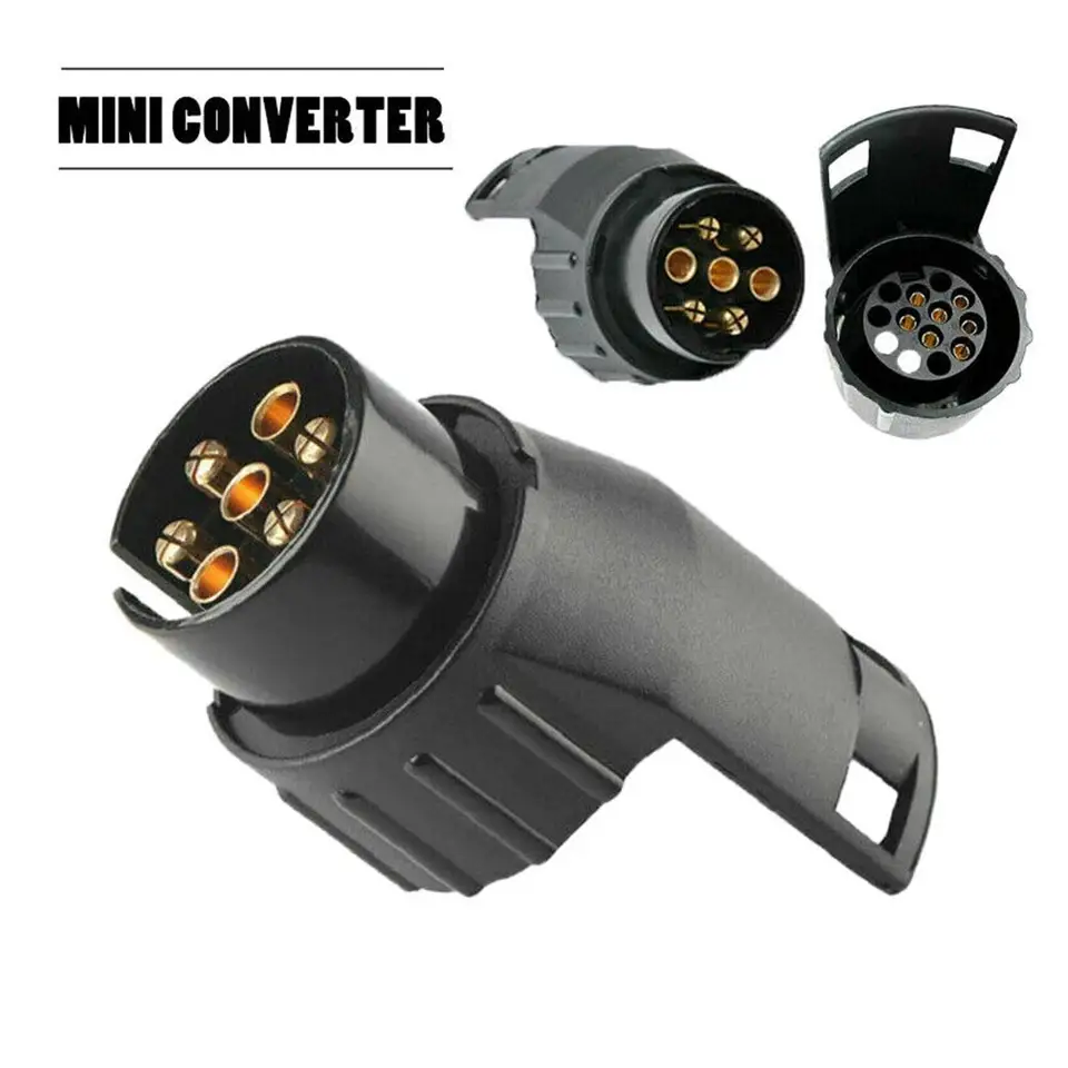 Cavo Rimorchio 45 Cm Adattatore Convertitore Luci Rimorchio 4 Pin USA A 7 Pin EUR - Separa Segnale Stop/freno, Plug And Play, 45 Cm Separatore Segnale Stop E Freno