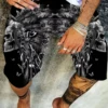 Men's 3D Skull Print Shorts Customized Polyester Cool Casual Comfortable Vacation Surfboard Beach Summer Loose Fashion Shorts 5
