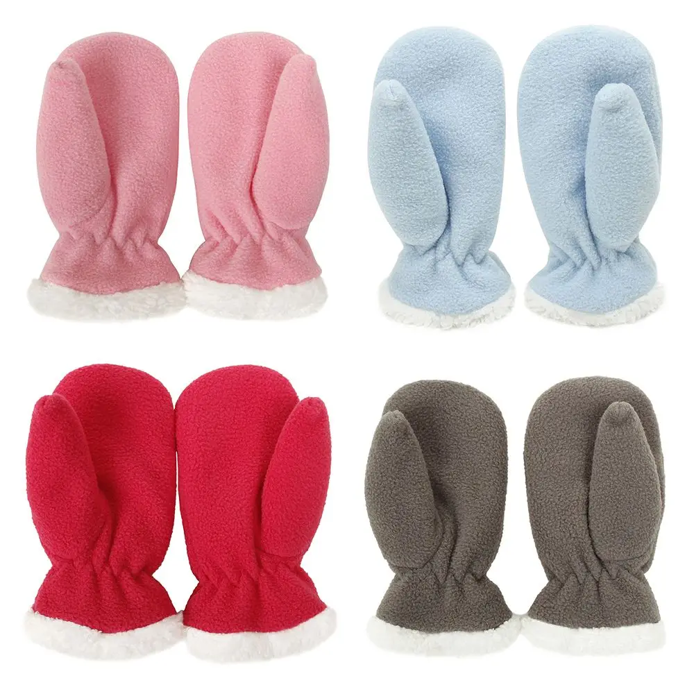 

Winter Baby Toddler Mittens Kids Soft Polar Fleece Gloves 2-8 Years Boys Girls Outdoor Warm Mittens Easy-On Fleece Gloves