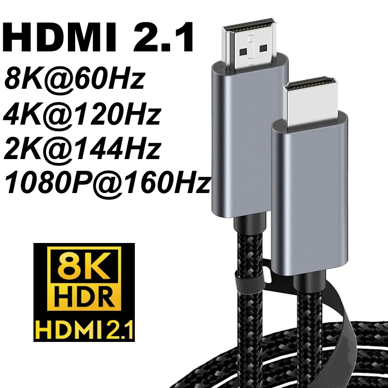 3D 8K @ 60 Гц 4k/2K/1080p HDMI-совместимый штекер к HDMI штекеру V2.1 SDR HDR Ultra HD кабель UHD для ноутбуков монитор проектор 1/2/3/5 м 3D 8K @ 60 Гц 4k/2K/1080p HDMI-совместимый штекер к HDMI штекеру V2.1 SDR HDR Ultra HD кабель UHD для ноутбуков монитор проектор 1/2/3/5 м