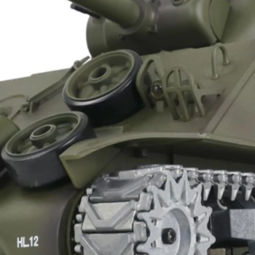 헝롱 1/16 스케일 커스텀 7.0 M4A3 셔먼 무선 조종 탱크 모델 3898 배럴 리코일 360 °   메탈 토이즈 TH17682