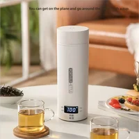 Bouilloire électrique portable HOMEFISH 450 ml pour thé et café, tasse thermique de voyage, bouteille d'eau anti-brûlure, menu en anglais 3