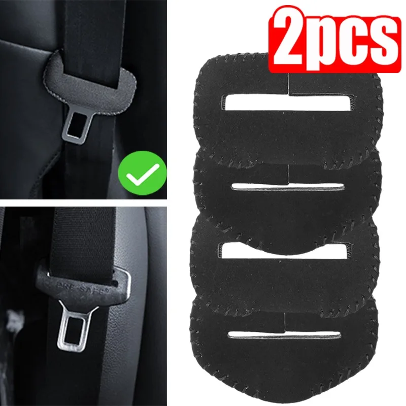 

1/2pcs Universal Car Seat Belt Anti-scratch Bumper Cover Bumper Belt Snap Head Protection Sleeve Car Interior Safety Accessories