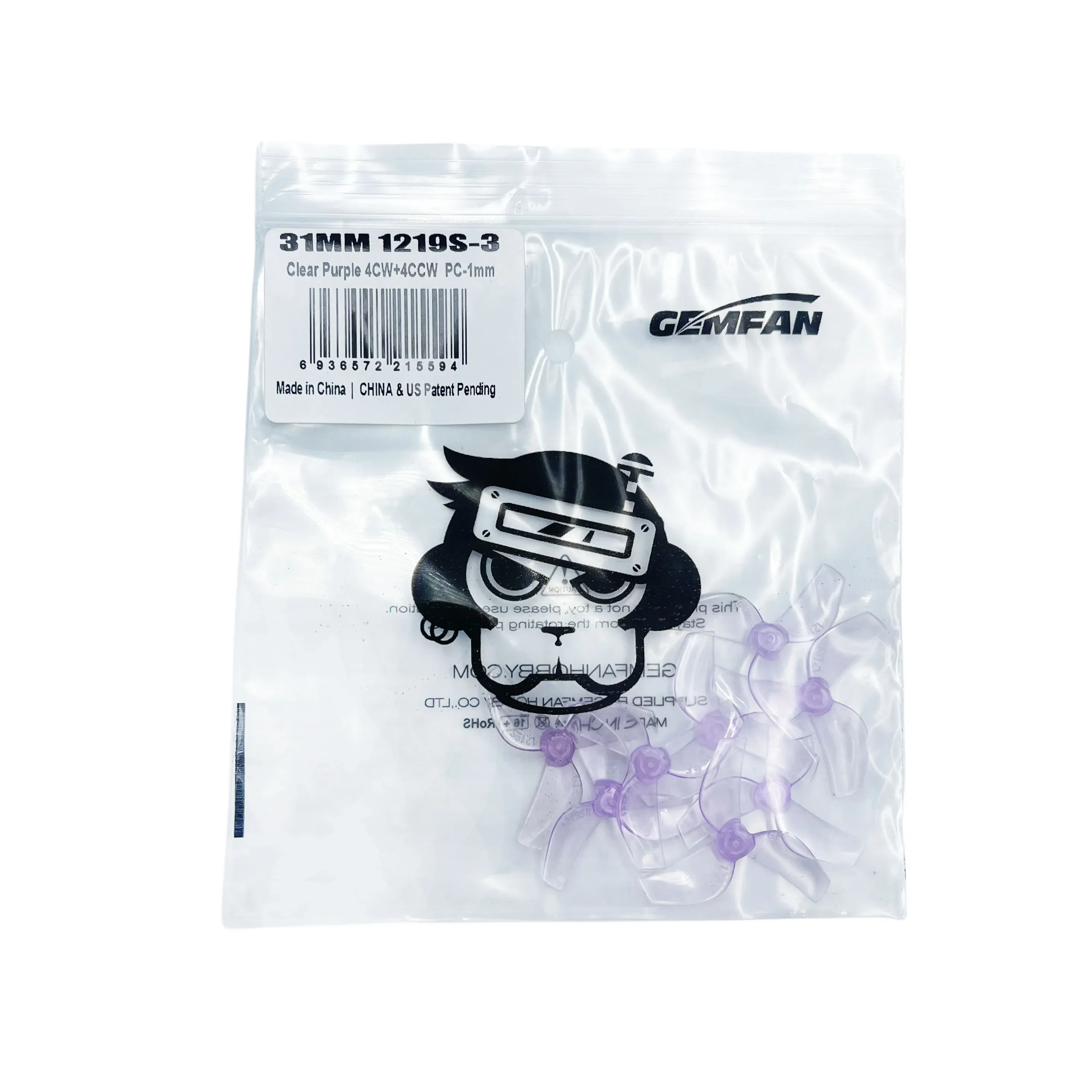 Hélices 1mm pour Drone FPV Micro - Lot de 8 Paires