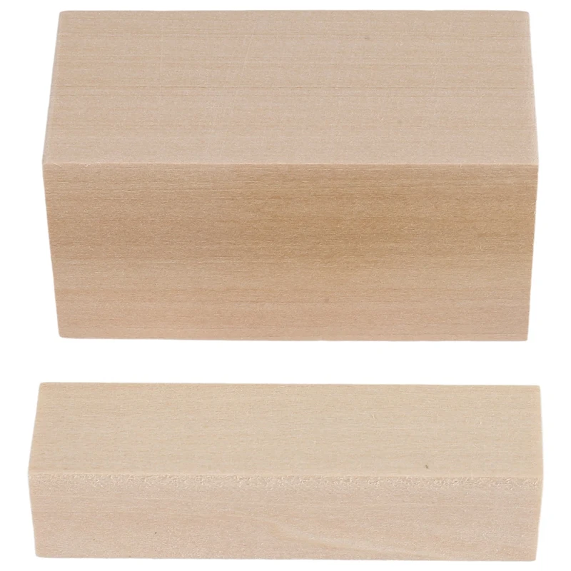 A80Z-10Pack Basswood Carving Blocks Kit Whittling Blanks Beginners Unfinished Wood Whittling Blocks Carving Block Kit(5L+5S)