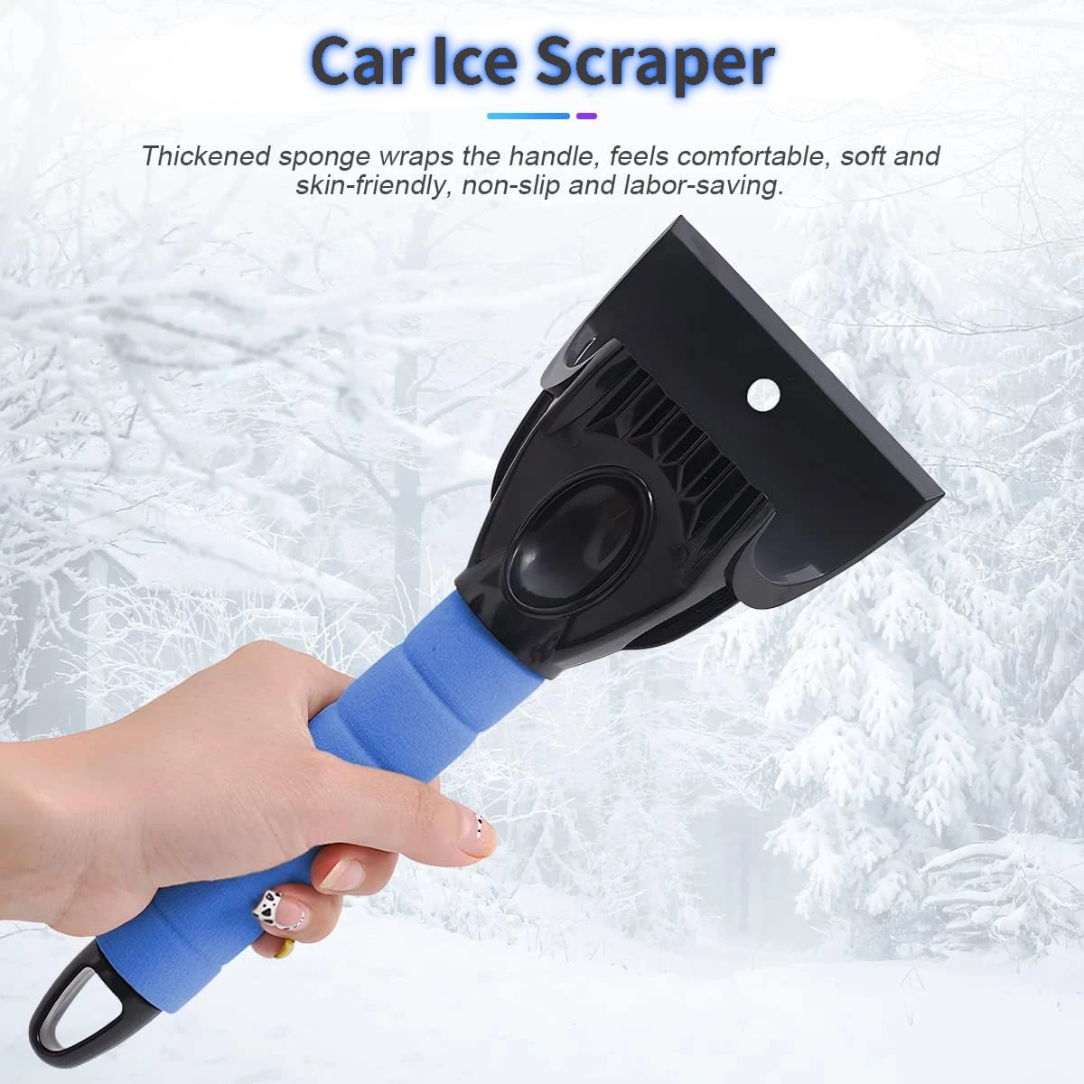 Car Ice Scraper Windshield Ice Breaker Quick Clean Glass Brush Snow ...