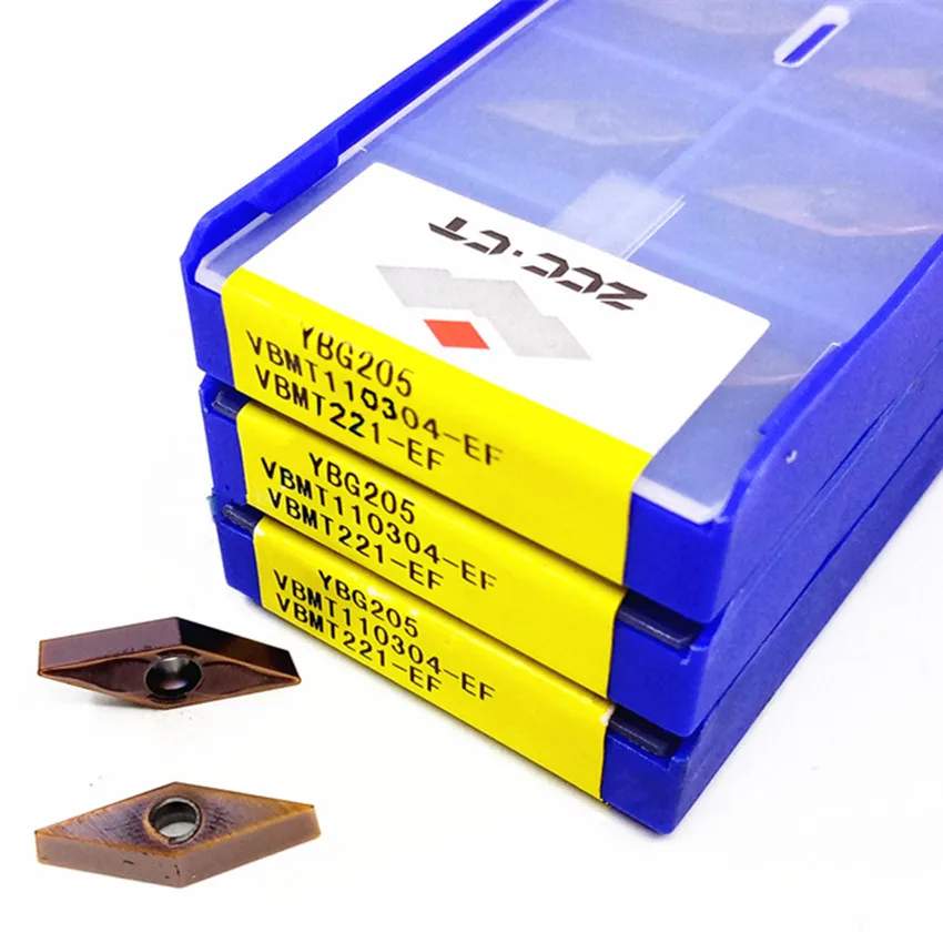 VBMT110302-EF YBG205/VBMT110304-EF YBG205/VBMT110308-EF YBG205 VBMT110302 VBMT221 VBMT222 ZCC.CT CNC 카바이드 인서트 10개/박스
