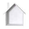 Creative Wooden Hut Shape Wall Shelf Wood Hanging Shelf Shelves Small Fabric Organizer for Home Decoration, Many 1