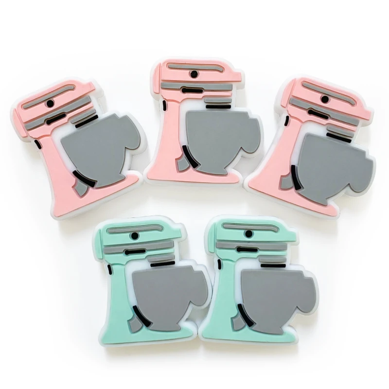 새로운 실리콘 베이비 믹싱 비즈, 베이비 구강 케어, 식품 등급 펜던트, DIY 액세서리,  장난감 및 선물, 10 개