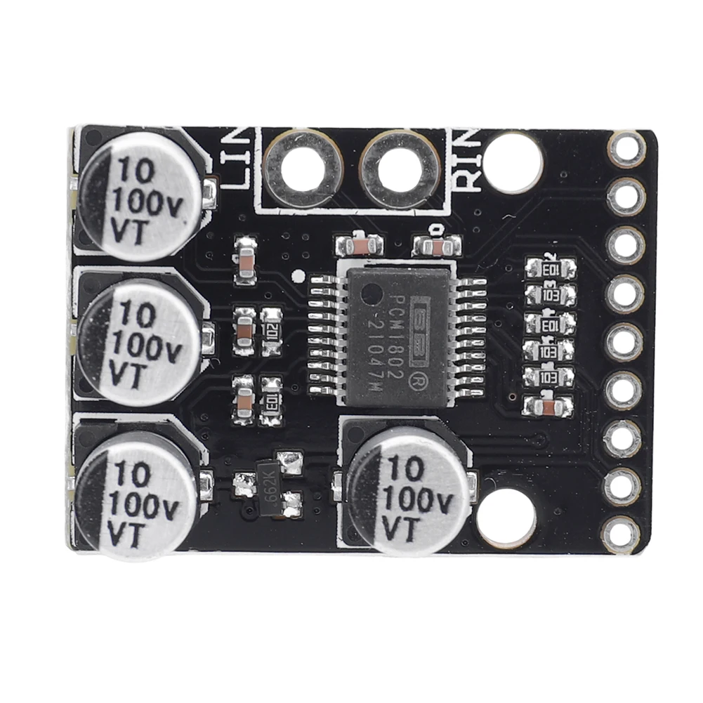 PCM1802 오디오 96kHz ADC 단일 종단 아날로그 입력 디코더 스테레오 디지털 PCM AV 증폭기 플레이어 보드 3.3/5 V ADC 디코더