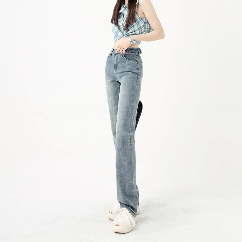 XS-XXL Size Loose Straight Leg Jeans For Women High Waist Basic Versatility Pants Retro Casual Mopping Denim Trouser Comfortable