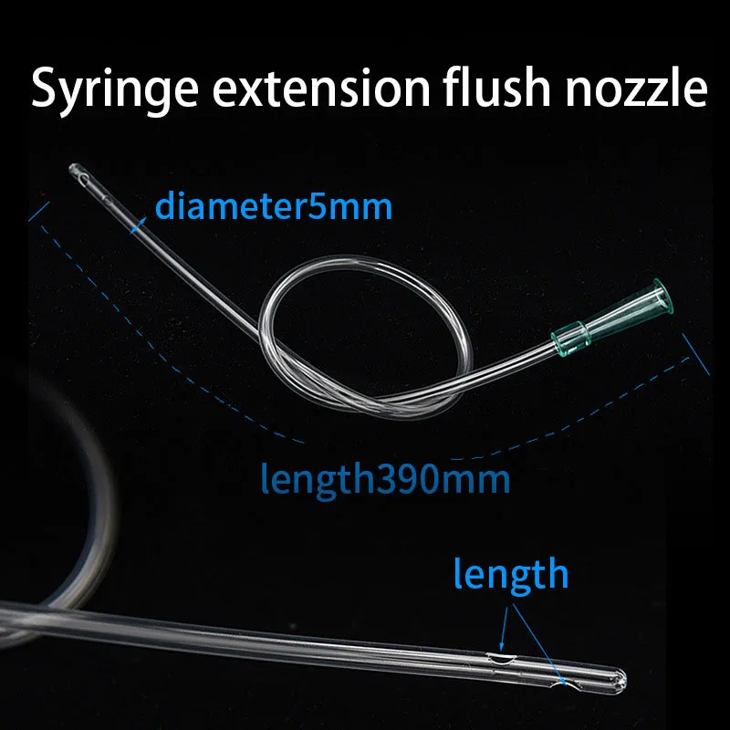 5Pcs Disposable Anal Tube Silicone Enema Rectum Flush Rinse Tube Anal Canal Catheter Head Syringes Rectal Catheter 39cm 4