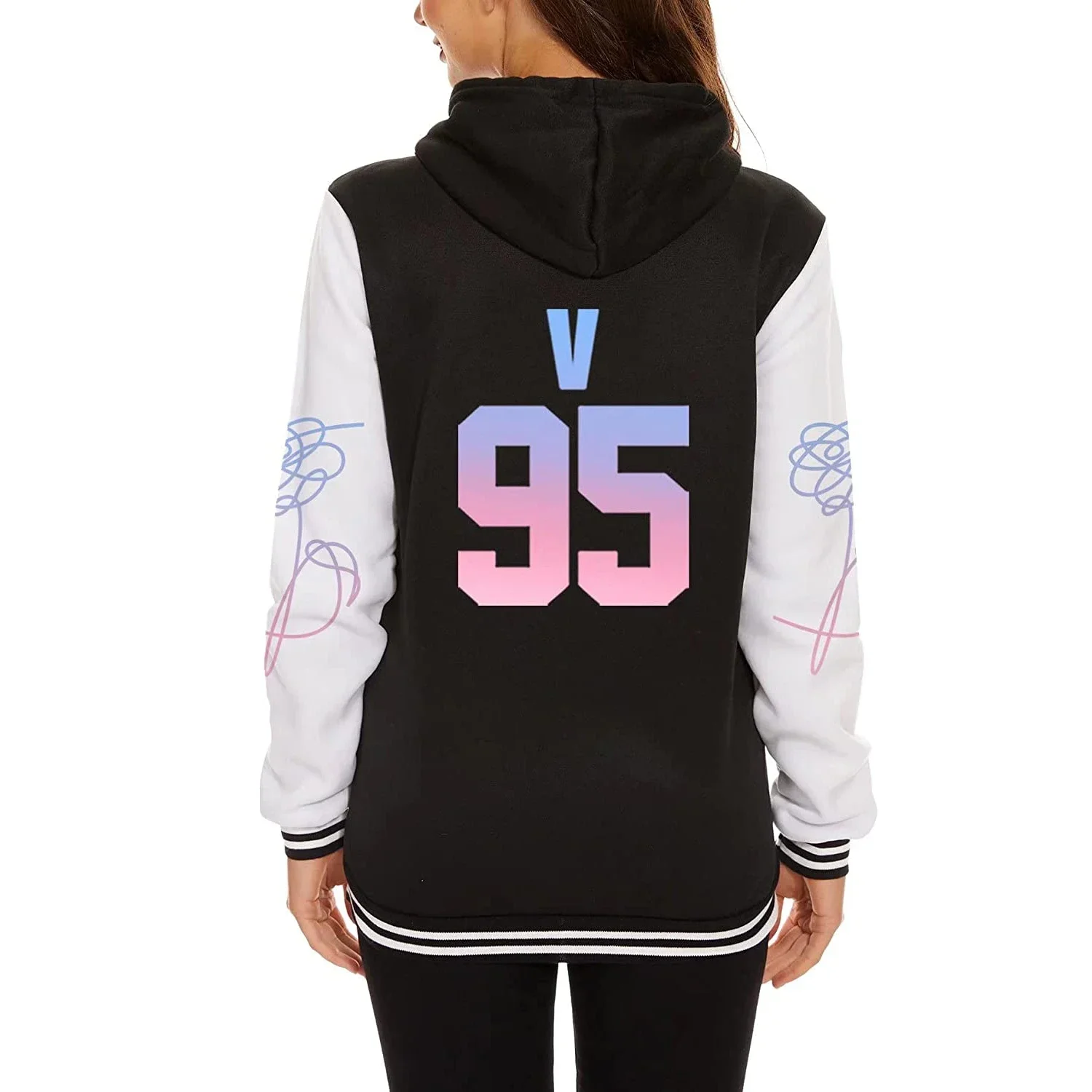 Kpop Varsity Baseball Jacket Love Yourself V Jimin SUGA Jungkook Hoodie Sweater