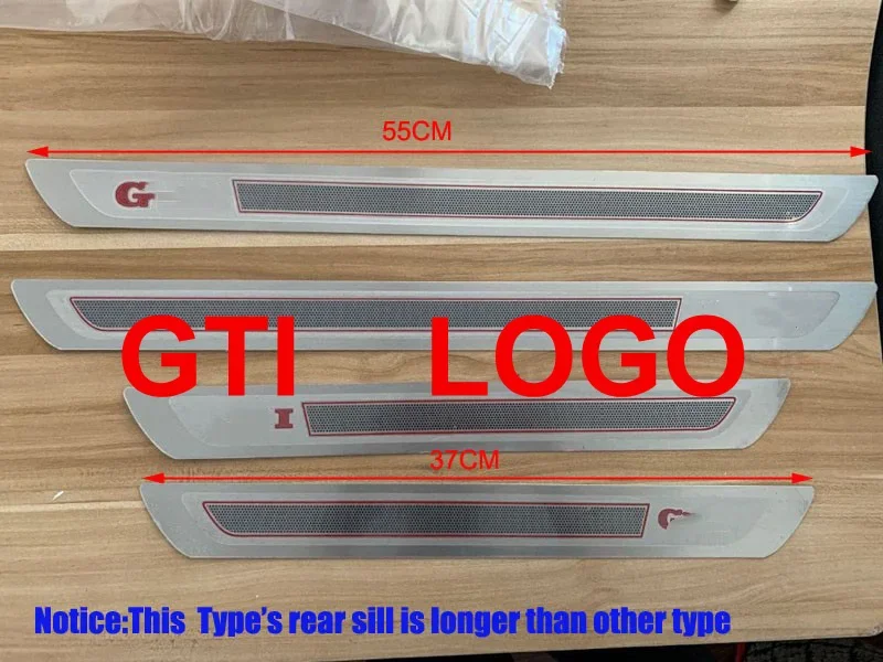 3D Etching 304 Stainless Steel Door Sill Plate For VW GOLF 6 7 7.5 8 GTI Passat Polo Touran R-line Jettat T-roc