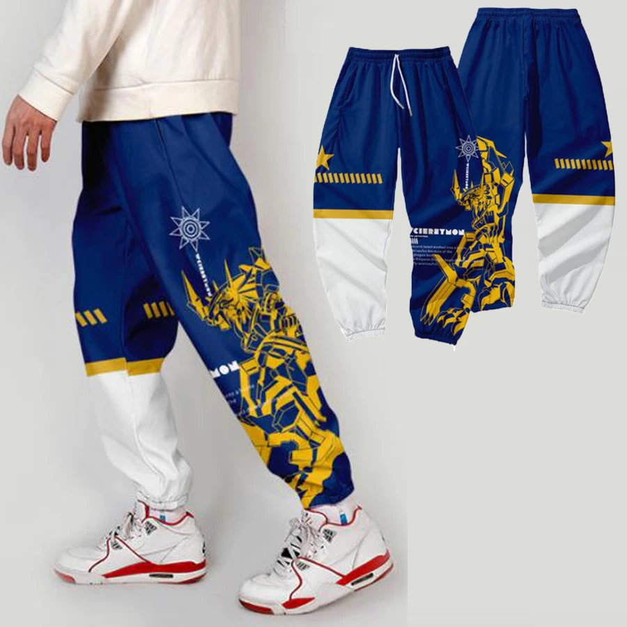 Anime Digimon Adventure 3D Joggers Pants Men/Women Casual Trousers Hip Hop Sweatpants Agumon Taichi Yagami Cosplay Costumes