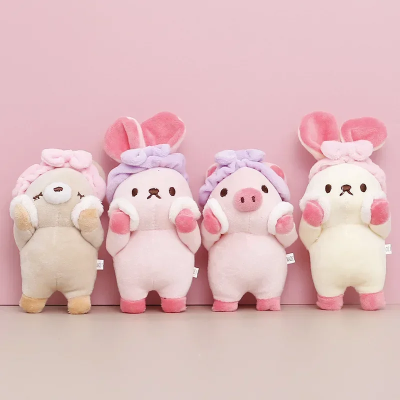 

14cm Kawaii Makeup Bear Soft Plush Stuffed Cute Delicate Doll Toys Hobbies Schoolbag Decoration Key Chain Birthday Present for E