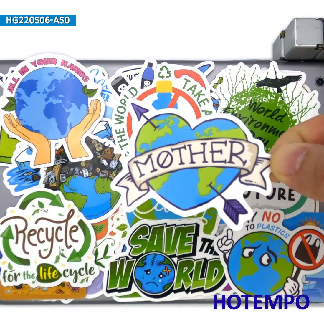 50 Stück, Rettet die Welt, Ozean, Wald, Tiere, Grüne Erde Slogan Aufkleber, für Telefon, Scrapbook, Gepäck, Fahrrad, Auto, Motorrad, Skateboard, Helm, Gitarre, Laptop-Aufkleber, Spielzeug