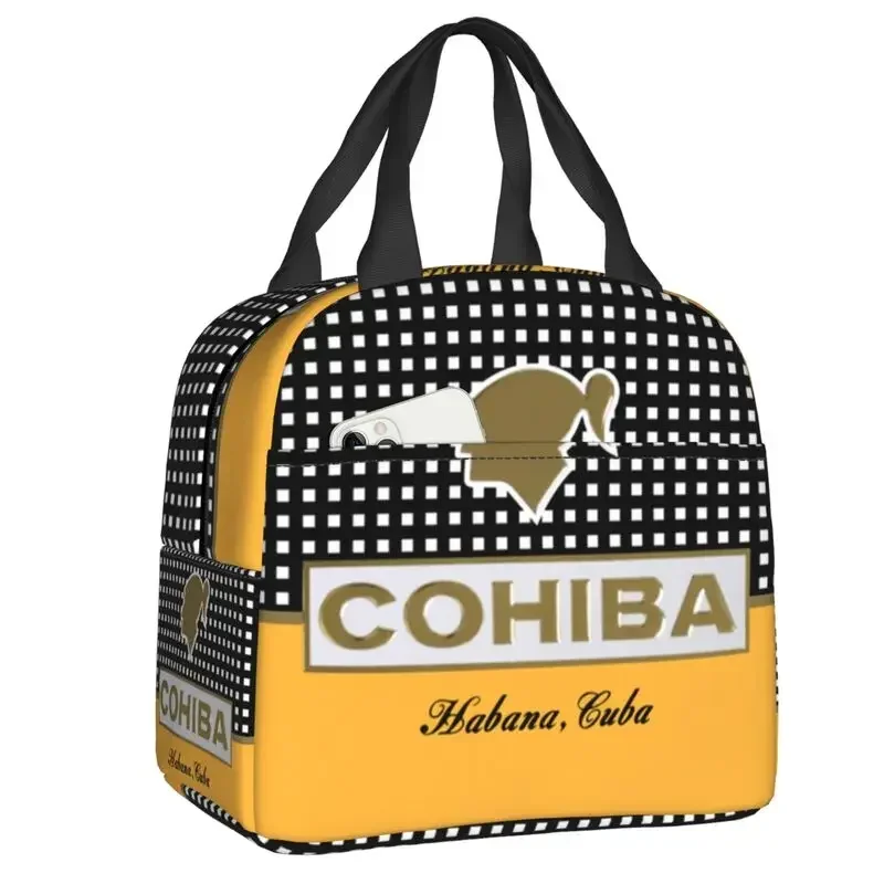 

Изолированная сумка для обеда Habana, Куба, сигара, Cohiba для школы, офиса, охладитель, Термосумка для бенто, женские сумки-тоут