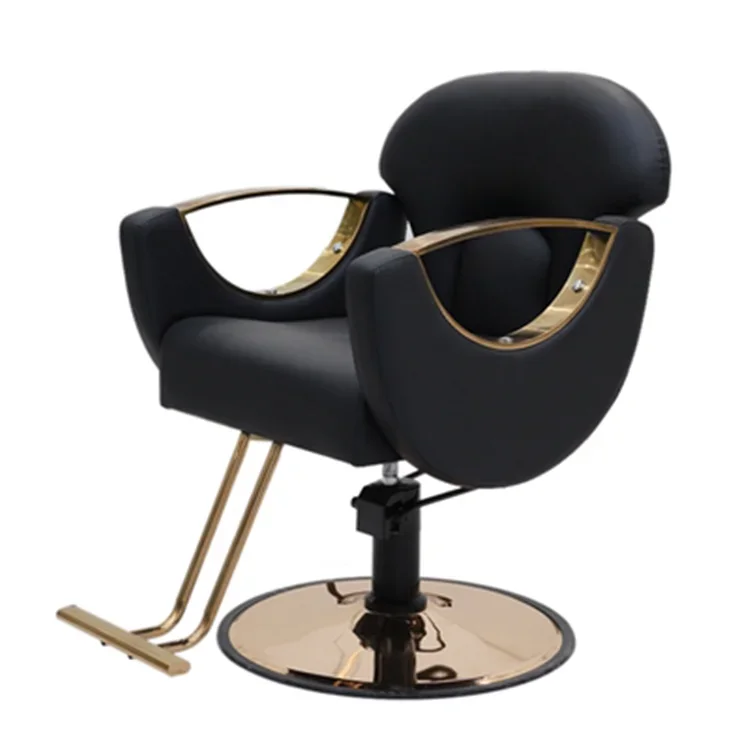 New Beauty Hair Salon Furniture Pink Styling Chair Reclining Hairdressing Barber Chairs