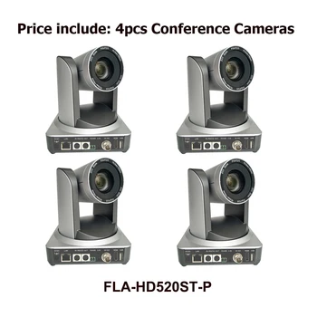 4 pz/lotto Full HD 20x Zoom Ottico 1080p/60fps Trasmissione PTZ POE Sistema di Videoconferenza Della Macchina Fotografica