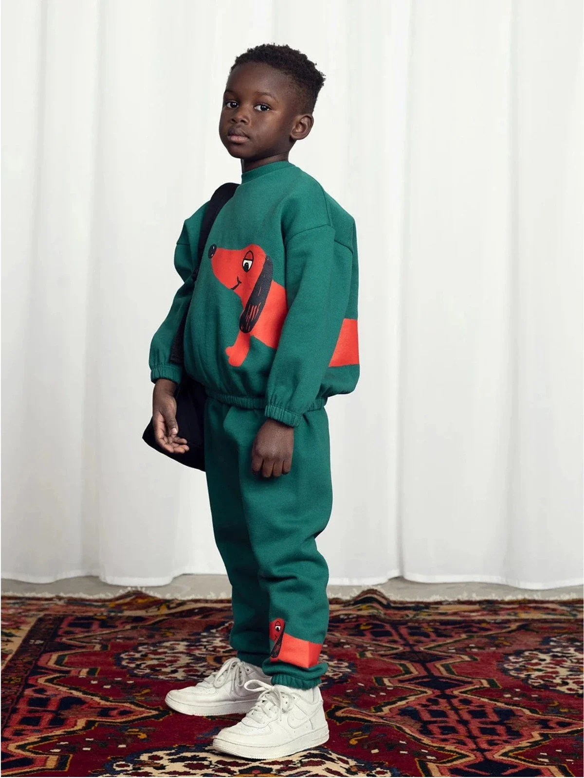 MINI RODINI Children's suit autumn new product Mini series boys and girls baby sweater sweatpants cartoon suit