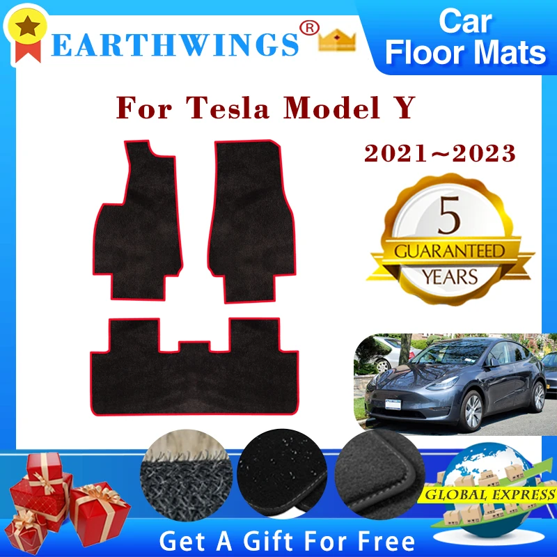 

Car Floor Mat For Tesla Model Y 2021 2022 2023 Rugs Panel Footpads Carpet Cover Anti-slip Foot Pads Auto Stickers Accessories
