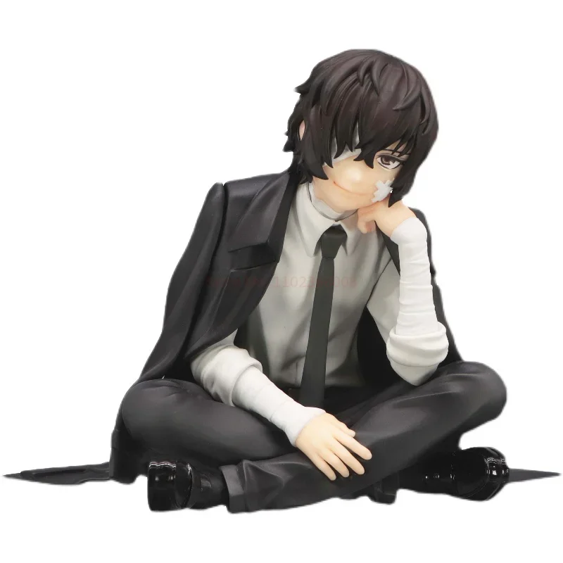 

Genuine 12cm Stray Dogs Anime Figure Dazai Osamu Noodle Stopper Bungo Fifteen (years Old Chapter) Ver. Model Dolls Pvc Decor Toy