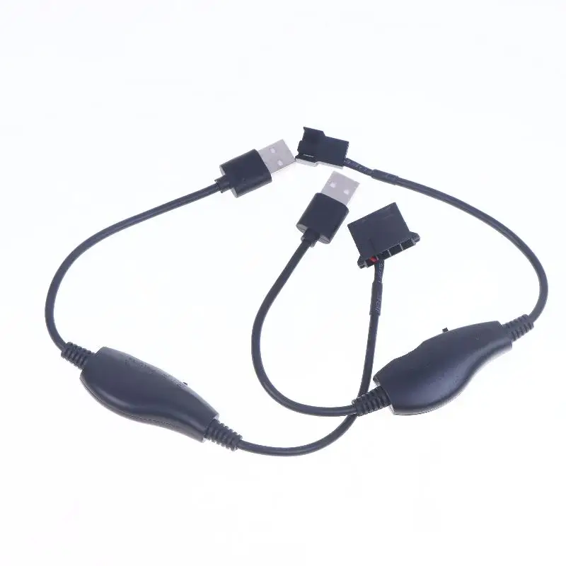 11 W (watts) USB To 4Pin PWM 5V To 12V Boost Line Fan Power Adapter Connector Converter Cable With Adjust Switch