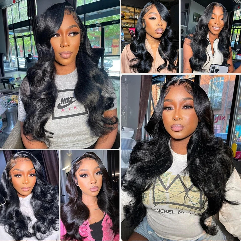 Human Hair Bundles with Closure Body Wave Brazilian Virgin Human Hair Weave 3 Bundles with 4x4 Lace Closure Natural Black Color 5